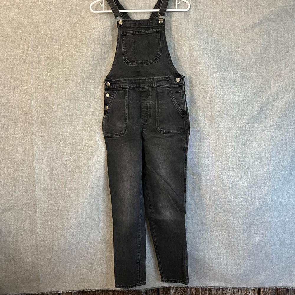 Old Navy Charcoal Denim Overalls